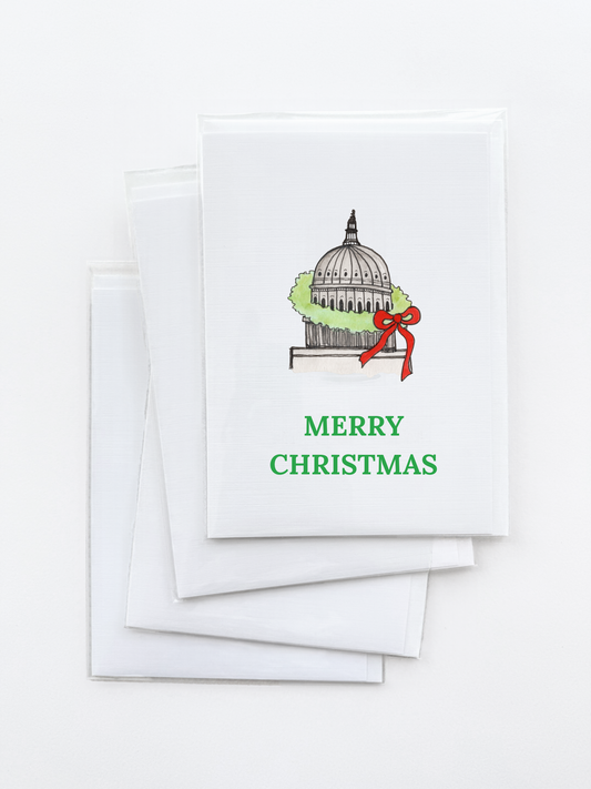 Christmas | Capitol Building Wrapped in a Wreath (Washington, D.C.)