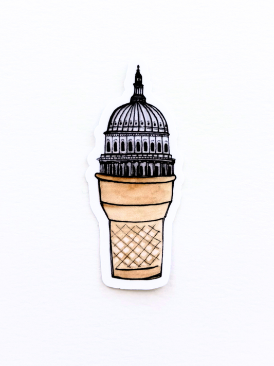 Capitol Cone Sticker